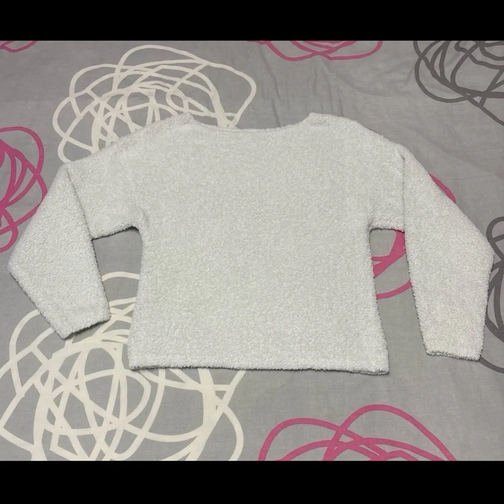 Stars Above White Fuzzy Sweater - Picture 2 of 4
